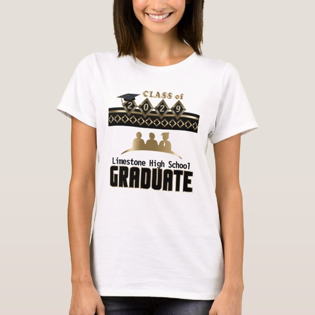 Personalised Senior Graduate T-Shirt (Front)