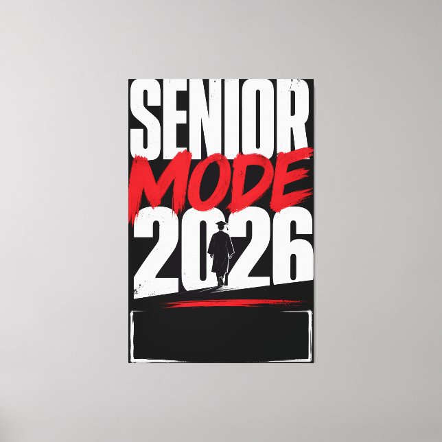 Personalised Senior Mode 2026 Graduate Canvas Print (Front)