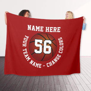 Personalised Senior Night Gifts for Basketball Fleece Blanket