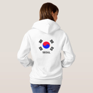Personalised "Seoul " and  South Korean flag. Hoodie