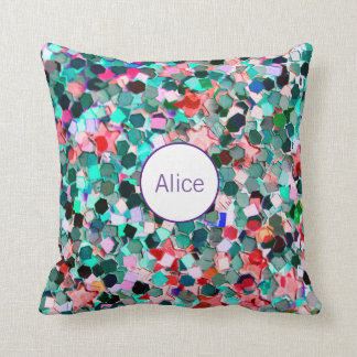 Personalised sequin pillow Custom Name Sequin