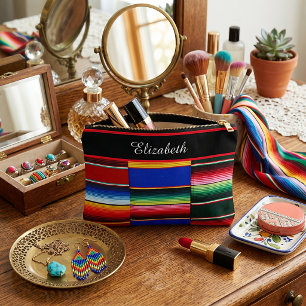 Personalised Serape stripe Accessory Pouch