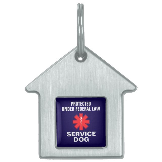 Personalised Service Dog Pet ID Tag (Front)