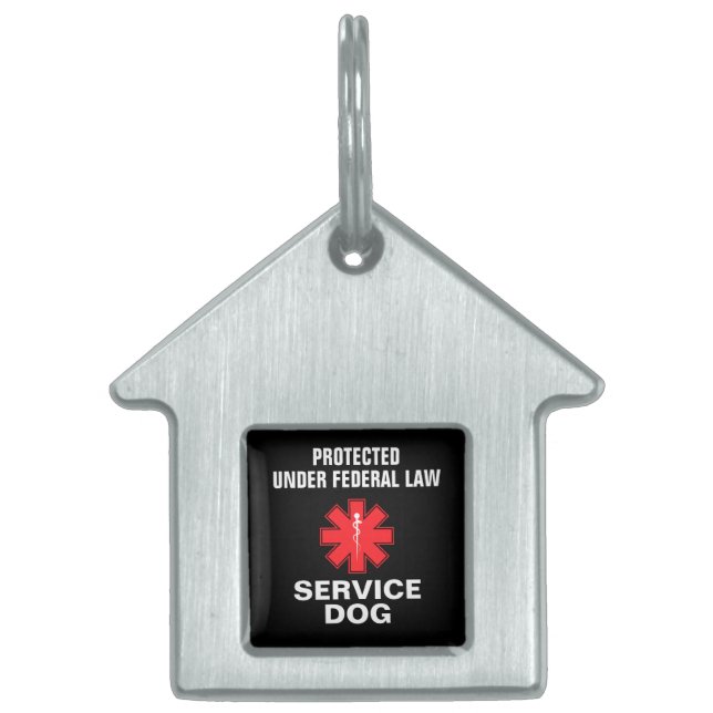 Personalised Service Dog Pet ID Tag (Front)