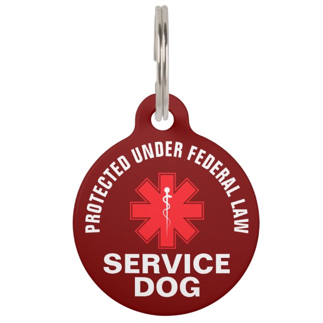 Personalised Service Dog Pet Tag (Front)