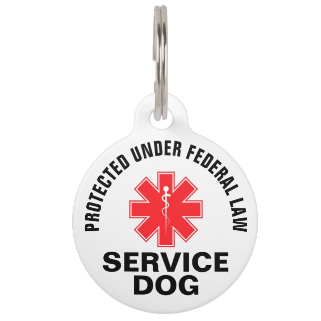 Personalised Service Dog Pet Tag (Front)