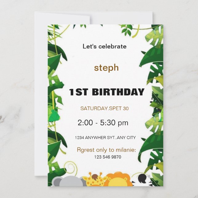 personalised sesame street birthday invite (Front)