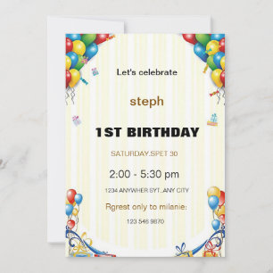 personalised sesame street birthday invite