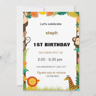 personalised sesame street birthday invite