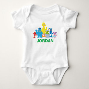 Personalised Sesame Street Characters Baby Bodysuit