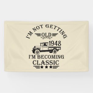 Personalised seventy five vintage 75th birthday banner