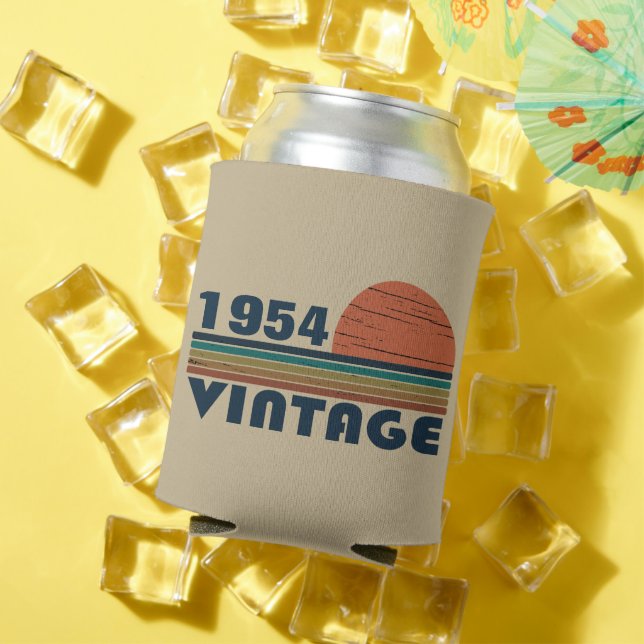 Personalised seventy vintage 70th birthday can cooler (In Situ Summer)