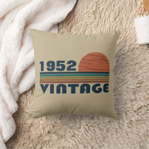 Personalised seventy vintage 70th birthday cushion