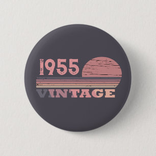 Personalised seventy vintage 70th birthday party 6 cm round badge