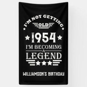 Personalised seventy vintage 70th birthday party banner