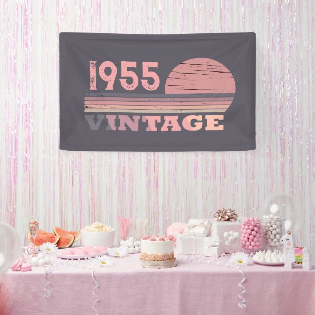 Personalised seventy vintage 70th birthday party banner (Party)