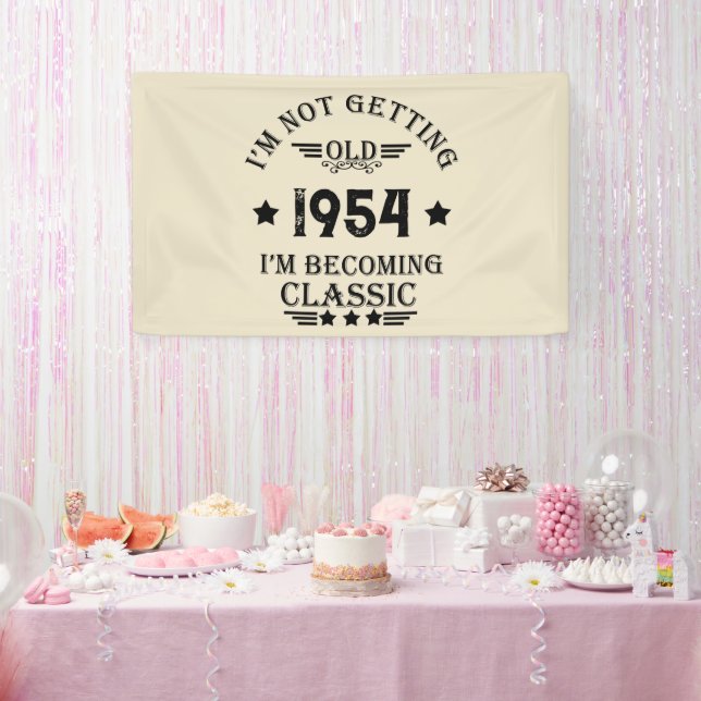 Personalised seventy vintage 70th birthday party banner (Party)