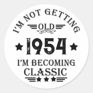Personalised seventy vintage 70th birthday party classic round sticker