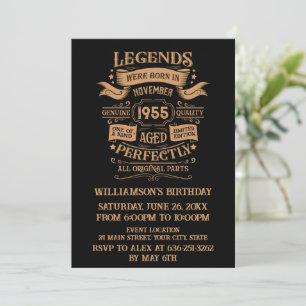 Personalised seventy vintage 70th birthday party invitation