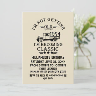 Personalised seventy vintage 70th birthday party invitation