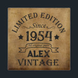 Personalised seventy vintage 70th birthday party magnet<br><div class="desc">You can add some originality with this limited edition, premium quality, and original, classy, retro, and vintage-looking birthday graphic design with a cool typography font. This is a great gift idea for men, women, husbands, wives, girlfriends, and boyfriends who will love this one-of-a-kind piece of art. The best unique and...</div>