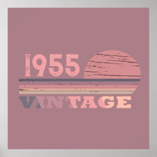 Personalised seventy vintage 70th birthday party poster