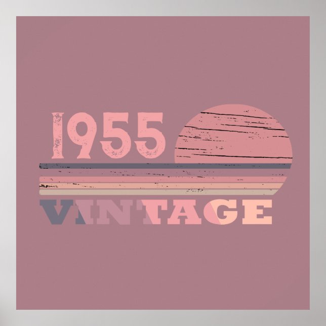 Personalised seventy vintage 70th birthday party poster (Front)