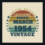 Personalised seventy vintage 70th birthday  poster<br><div class="desc">Add some originality to your wardrobe with this vintage birthday graphic design featuring awesome typography font lettering. It's a great gift idea for men,  women,  husbands,  wives,  grandma,  and grandpa who will love this one-of-a-kind artwork. Perfect for a fun holiday present at your birthday party.</div>