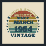 Personalised seventy vintage 70th birthday  poster<br><div class="desc">Add some originality to your wardrobe with this vintage birthday graphic design featuring awesome typography font lettering. It's a great gift idea for men,  women,  husbands,  wives,  grandma,  and grandpa who will love this one-of-a-kind artwork. Perfect for a fun holiday present at your birthday party.</div>