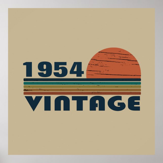 Personalised seventy vintage 70th birthday poster (Front)