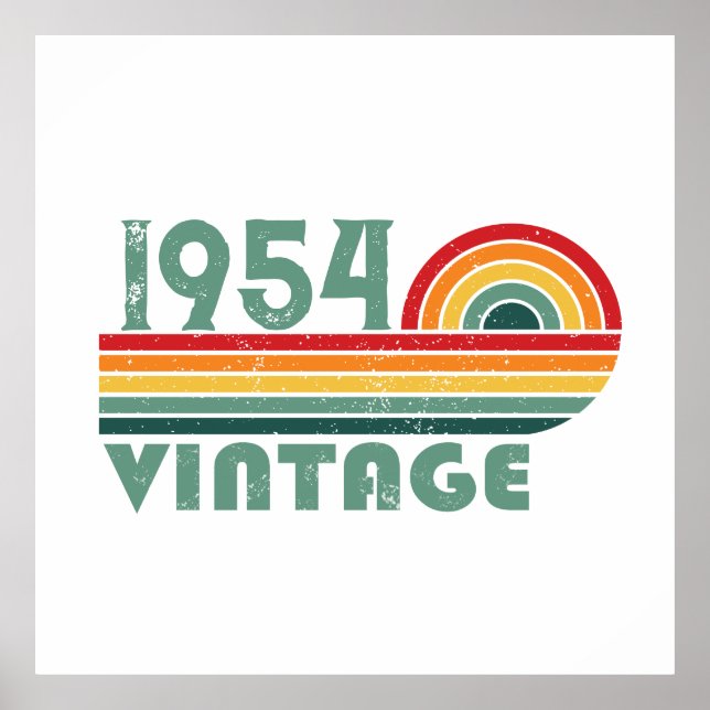 Personalised seventy vintage 70th birthday poster (Front)