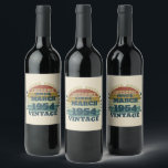 Personalised seventy vintage 70th birthday  wine label<br><div class="desc">Add some originality to your wardrobe with this vintage birthday graphic design featuring awesome typography font lettering. It's a great gift idea for men,  women,  husbands,  wives,  grandma,  and grandpa who will love this one-of-a-kind artwork. Perfect for a fun holiday present at your birthday party.</div>