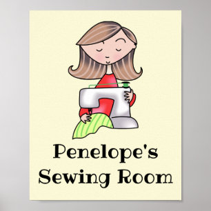 Personalised Sewing Room Poster