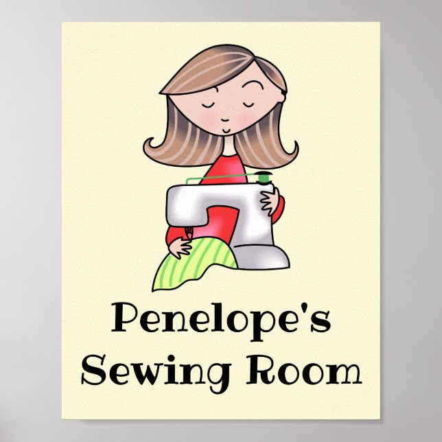 Personalised Sewing Room Poster (Front)