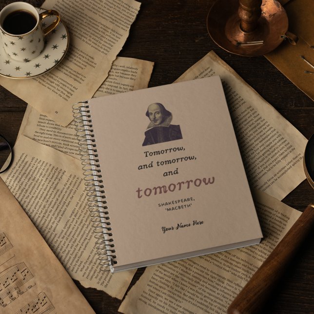 Personalised Shakespeare Cute Dark Academia Planner (This Shakespeare planner makes a great gift for anyone who appreciates the Dark Academia aesthetic.)