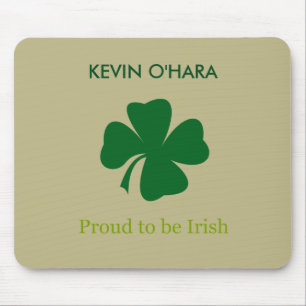 Personalised Shamrock Proud to be Irish Mouse Pad