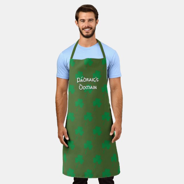 Personalised  | SHAMROCK | St Patrick's Day Apron (Worn)