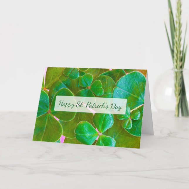 Personalised Shamrock St Patrick's Day Card (Front)