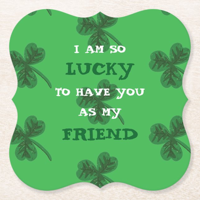 Personalised Shamrock St. Patrick's Day Coasters (Front)