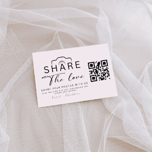 Personalised Share The Love Wedding QR Code Enclosure Card