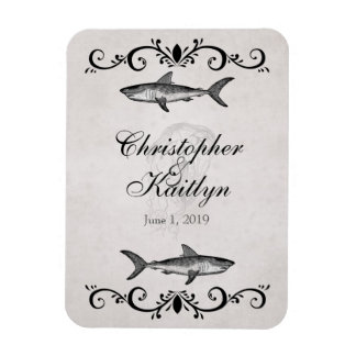 Personalised Shark and Jellyfish Wedding Magnet