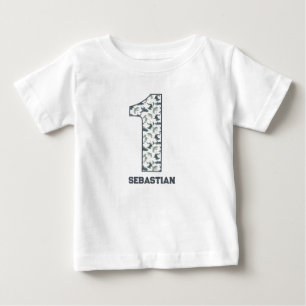 Personalised Shark First Birthday Shirt
