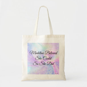 Personalised She Believed She Could So She Did Tote Bag