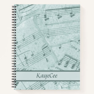 Personalised Sheet Music Notebook