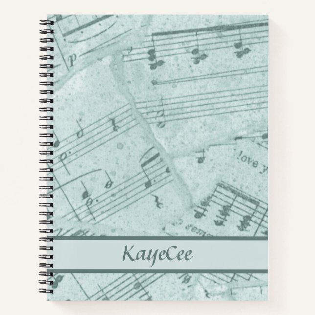 Personalised Sheet Music Notebook (Front)