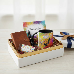 Personalised sheet music weathered paint mug