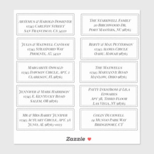 Personalised Sheet of 10 Address Labels