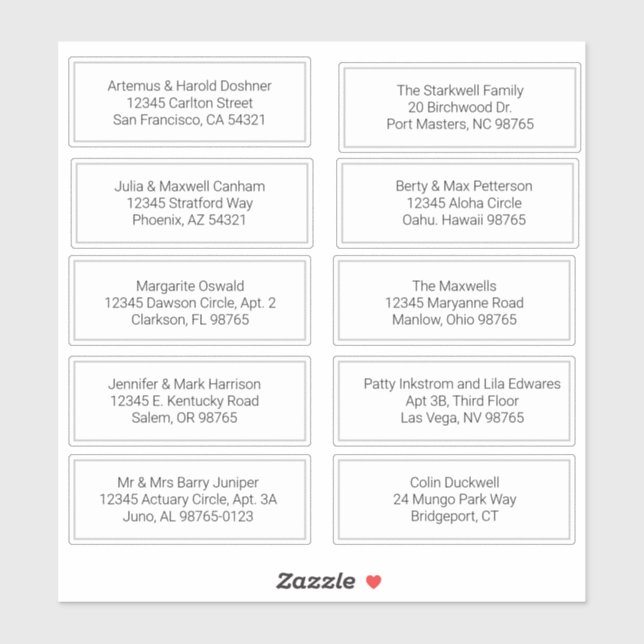 Personalised Sheet of 10 Address Labels (Sheet)