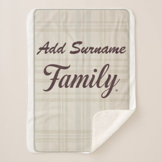 Personalised Sherpa Blanket | Custom Family Name