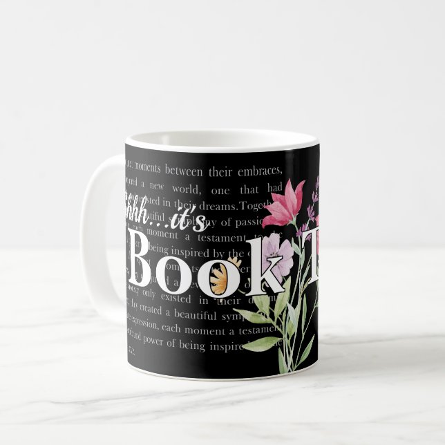 Personalised "Shhh...it's Book Time" Mug (Front Left)